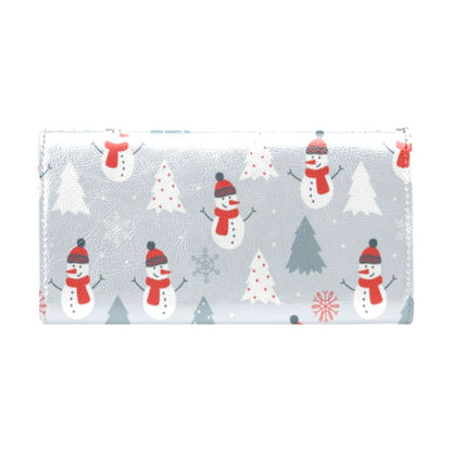 Snowman Print Design LKS302 Women's Trifold Wallet