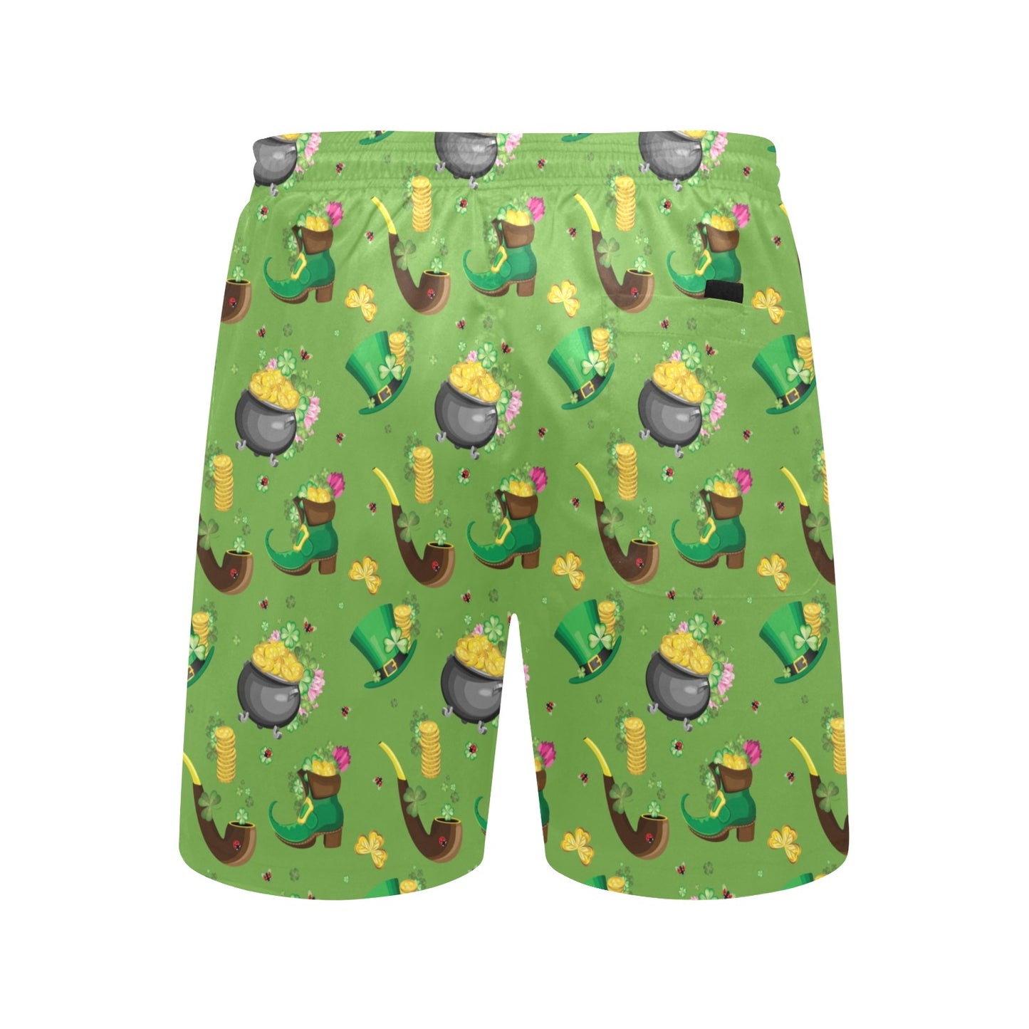 Shamrock Saint Patrick's Day Print Design LKS306 Men's Swim Trunks Beach Shorts