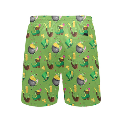 Shamrock Saint Patrick's Day Print Design LKS306 Men's Swim Trunks Beach Shorts