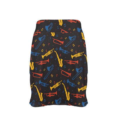 Saxophone Print Design LKS407 17" Golf & Pickleball Skort with Pockets