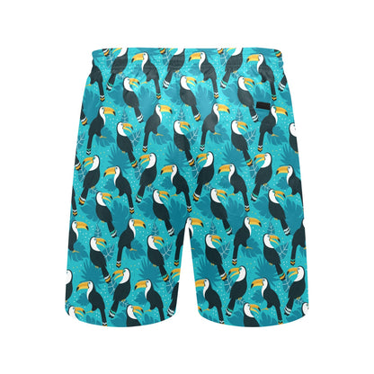 Toucan Parrot Pattern Print Men's Swim Trunks Beach Shorts