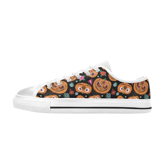 Halloween Print Design LKS402 Women's White Low Top Shoes