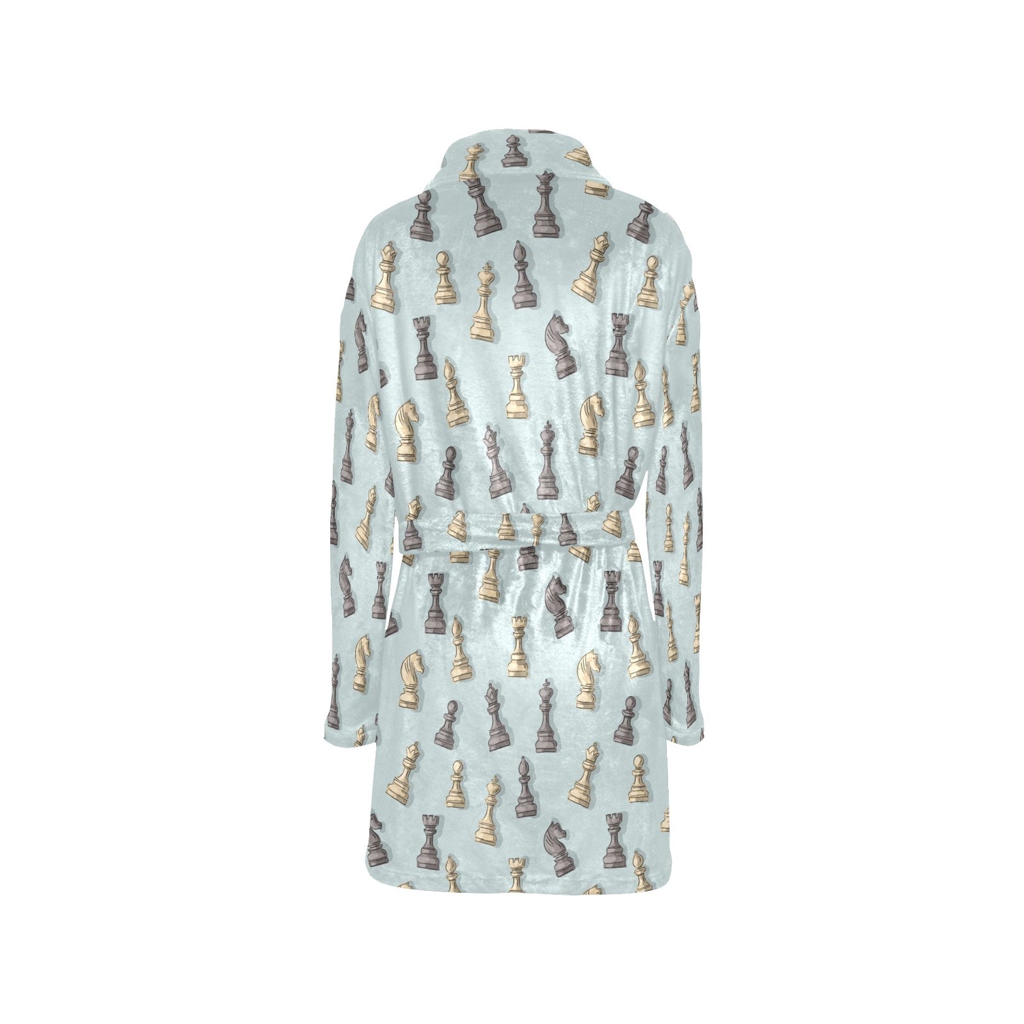 Chess Pattern Print Design 02 Women's Fleece Robe