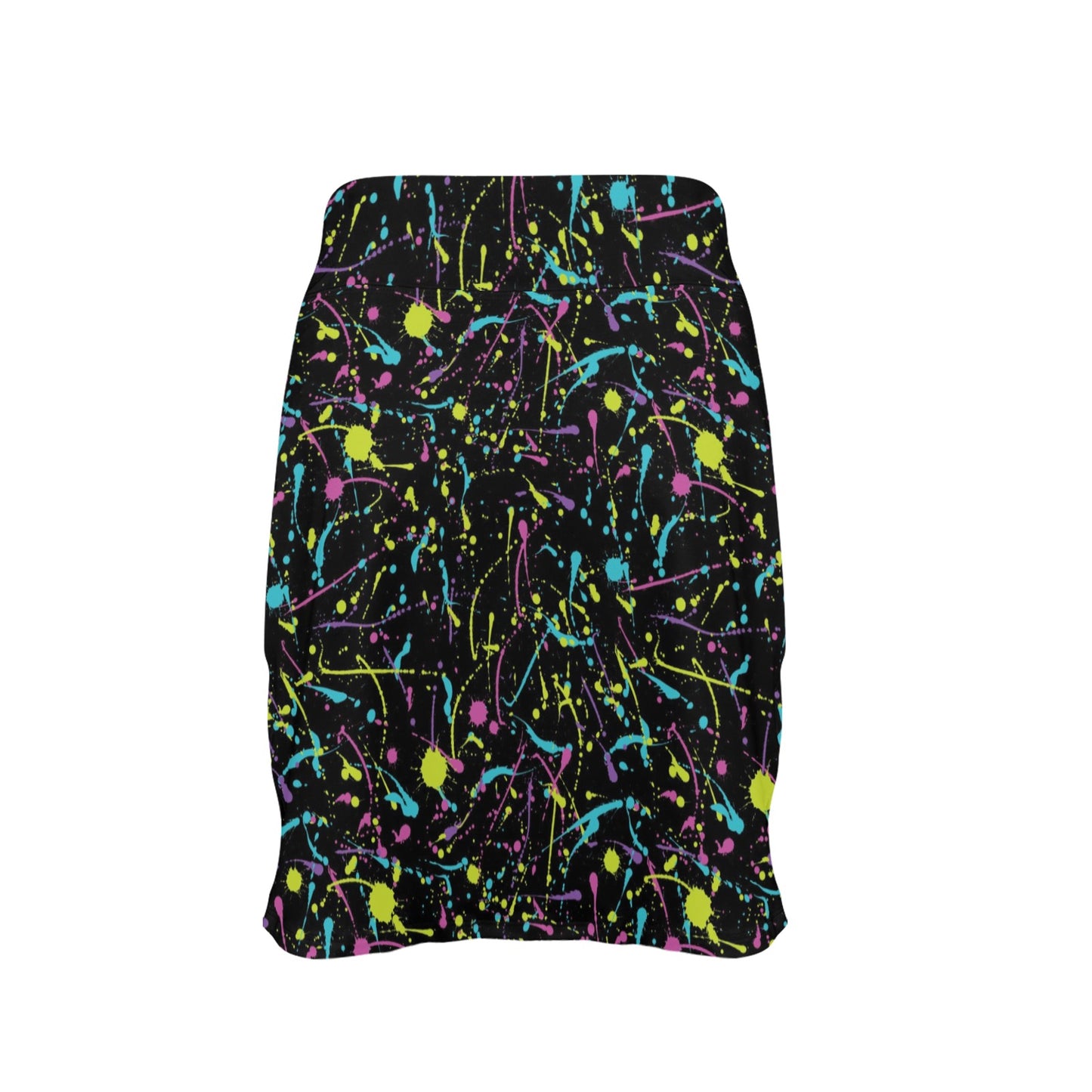 Splatter Multicolor Print Design LKS302 17" Golf & Pickleball Skort with Pockets