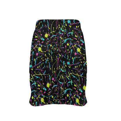 Splatter Multicolor Print Design LKS302 17" Golf & Pickleball Skort with Pockets
