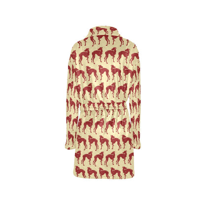 Whippets Print Design LKS301 Women's Fleece Robe