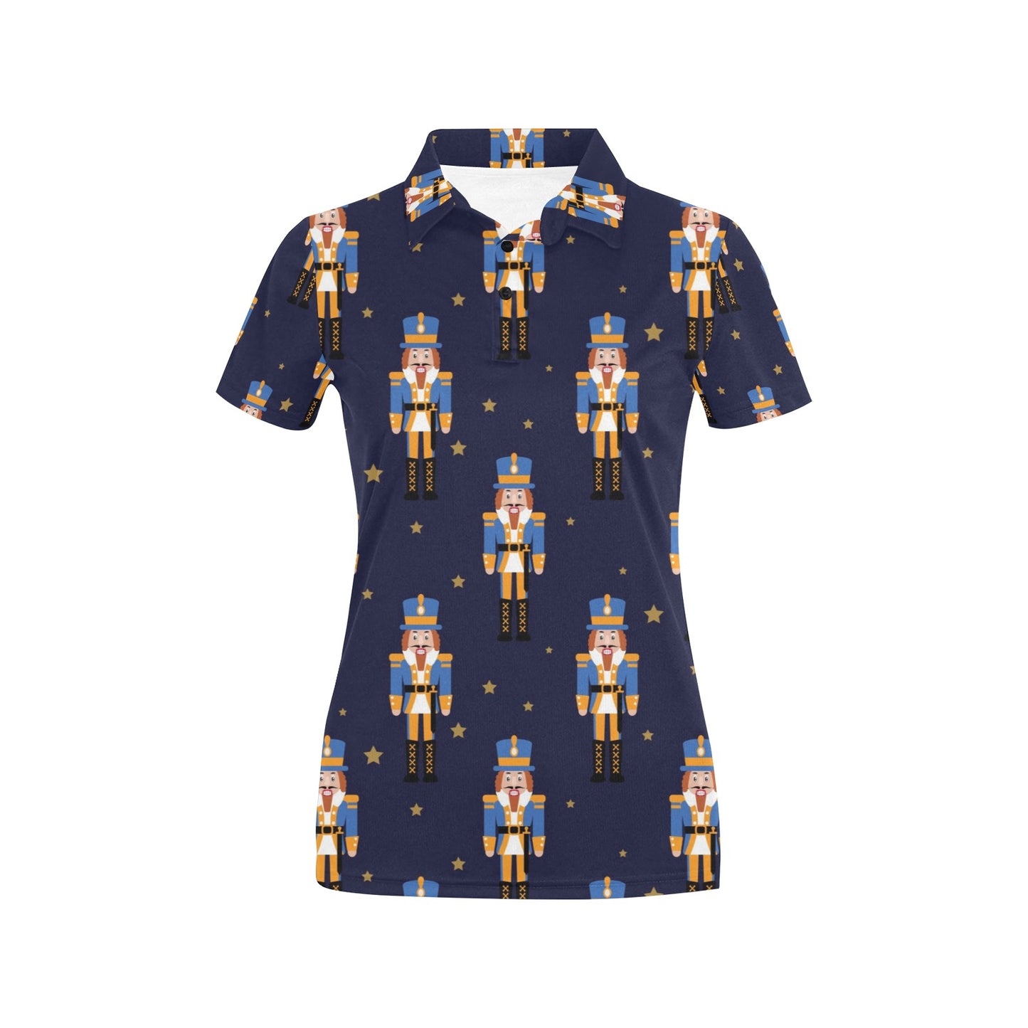 Nutcracker Pattern Print Design A04 Women's Polo Shirt