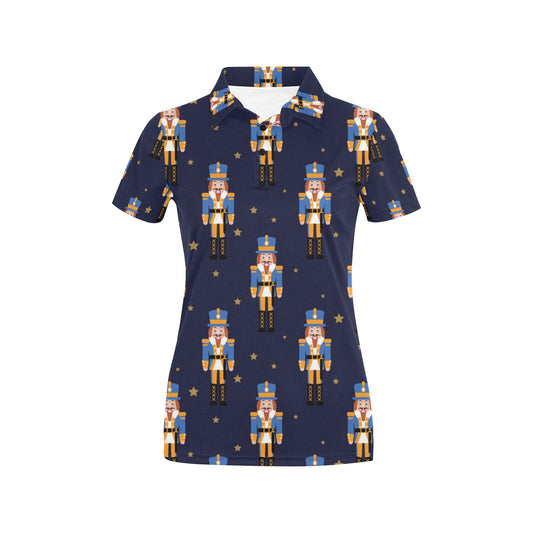 Nutcracker Pattern Print Design A04 Women's Polo Shirt