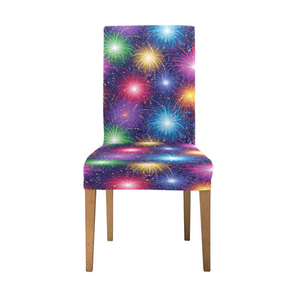 Firework Colorful Print Design LKS301 Dining Chair Slipcover