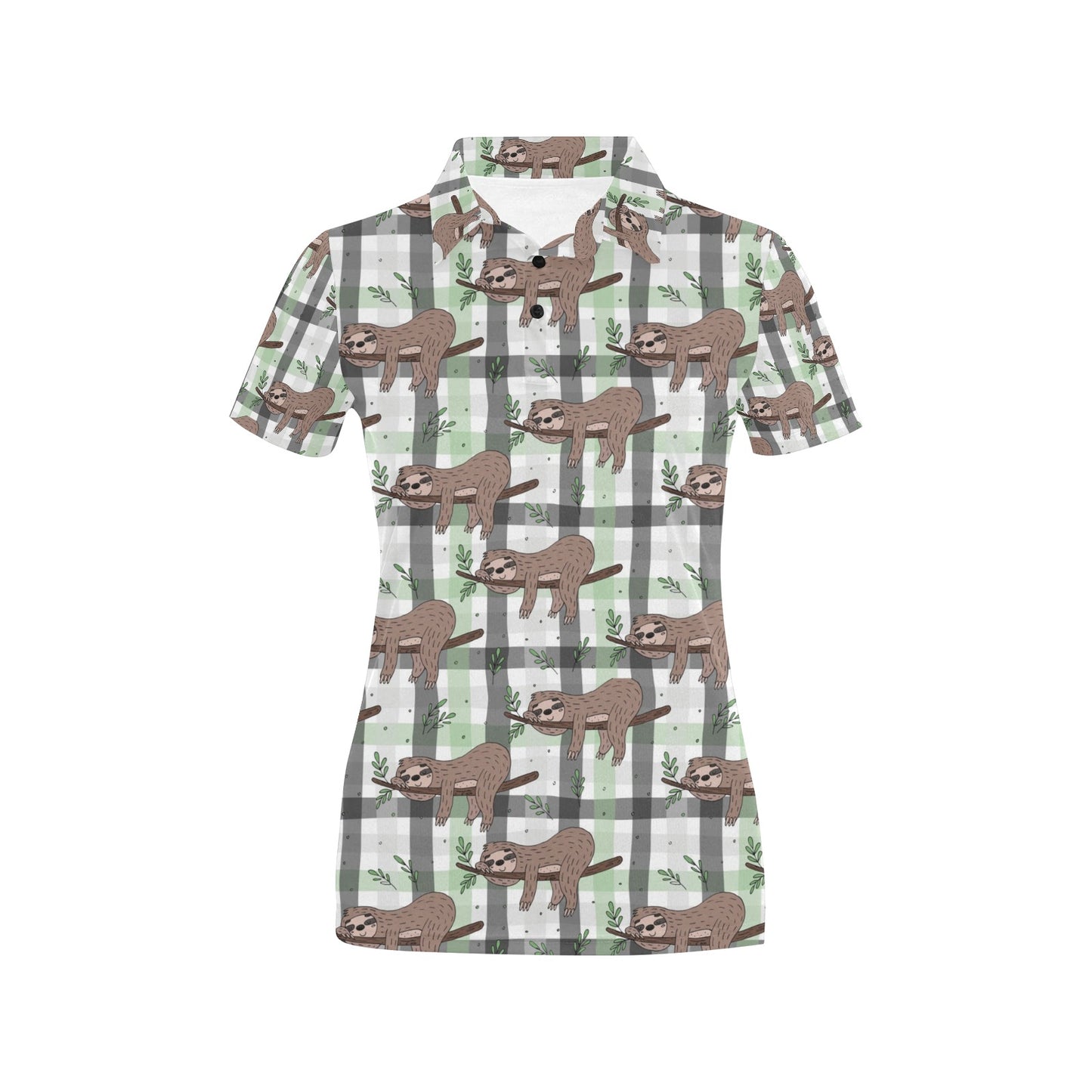Sloth Print Design LKS301 Women's Polo Shirt