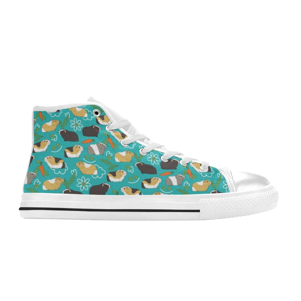Guinea Pig Print Design LKS402 Men's High Top Canvas Shoes