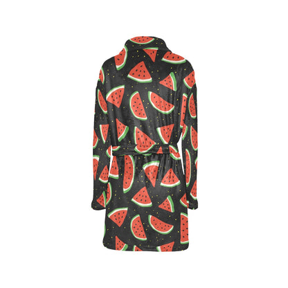 Watermelon Pattern Print Design WM09 Women's Fleece Robe