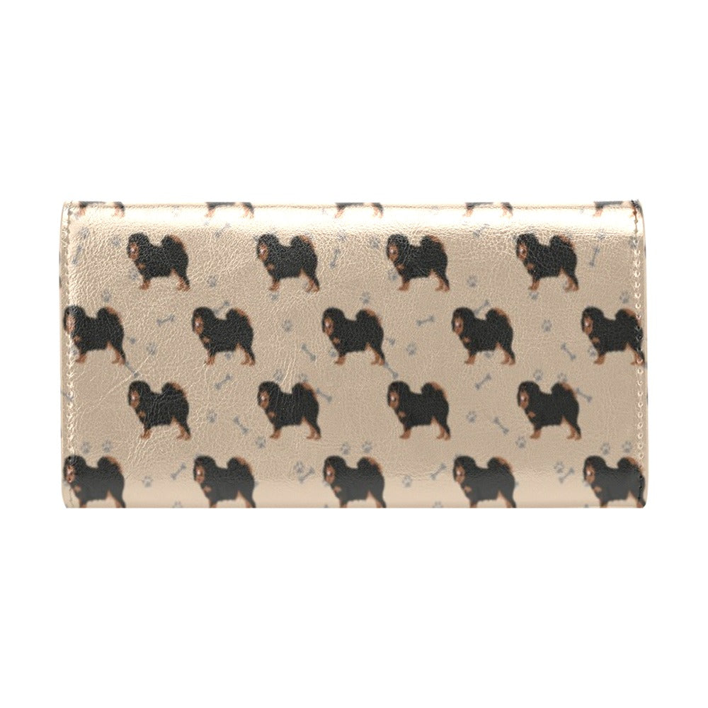 Tibetan Mastiffs Print Design LKS301 Women's Trifold Wallet