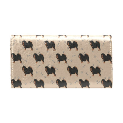 Tibetan Mastiffs Print Design LKS301 Women's Trifold Wallet