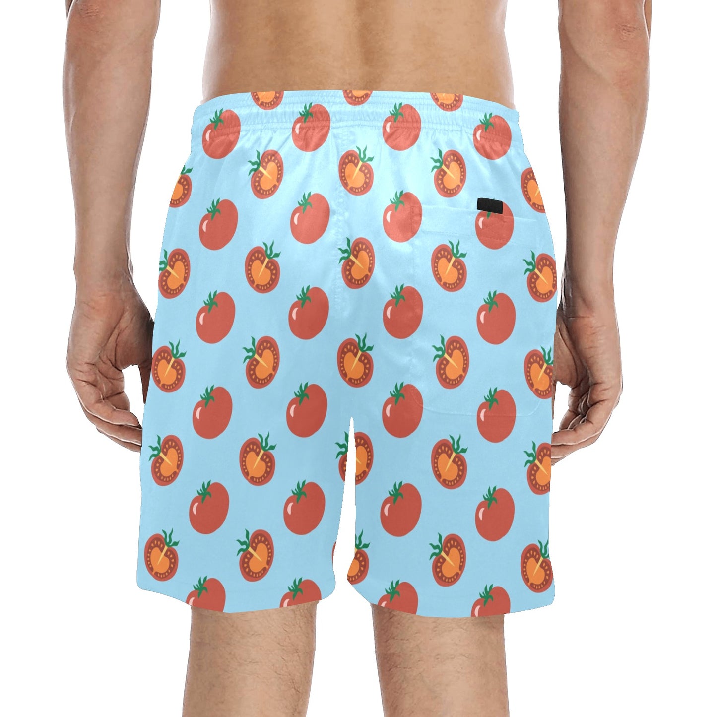 Tomato Print Design LKS304 Men's Swim Trunks Beach Shorts