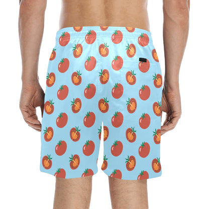 Tomato Print Design LKS304 Men's Swim Trunks Beach Shorts