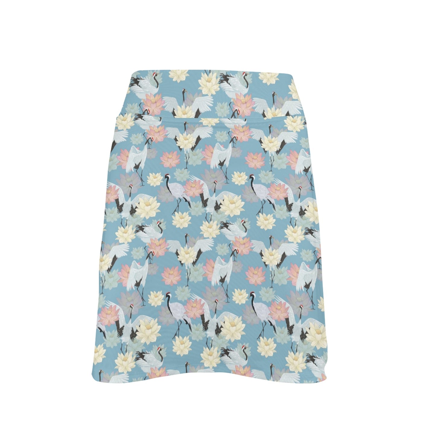 Water Lily Print Design LKS304 17" Golf & Pickleball Skort with Pockets