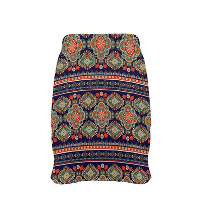 Ethnic Geometric Print Pattern 17" Golf & Pickleball Skort with Pockets