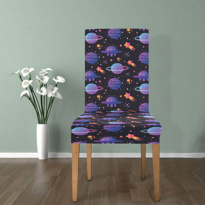 UFO Star Galaxy Print Design LKS308 Dining Chair Slipcover