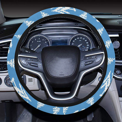 Ski Knit Pattern Print Design LKS302 Steering Wheel Cover with Elastic Edge
