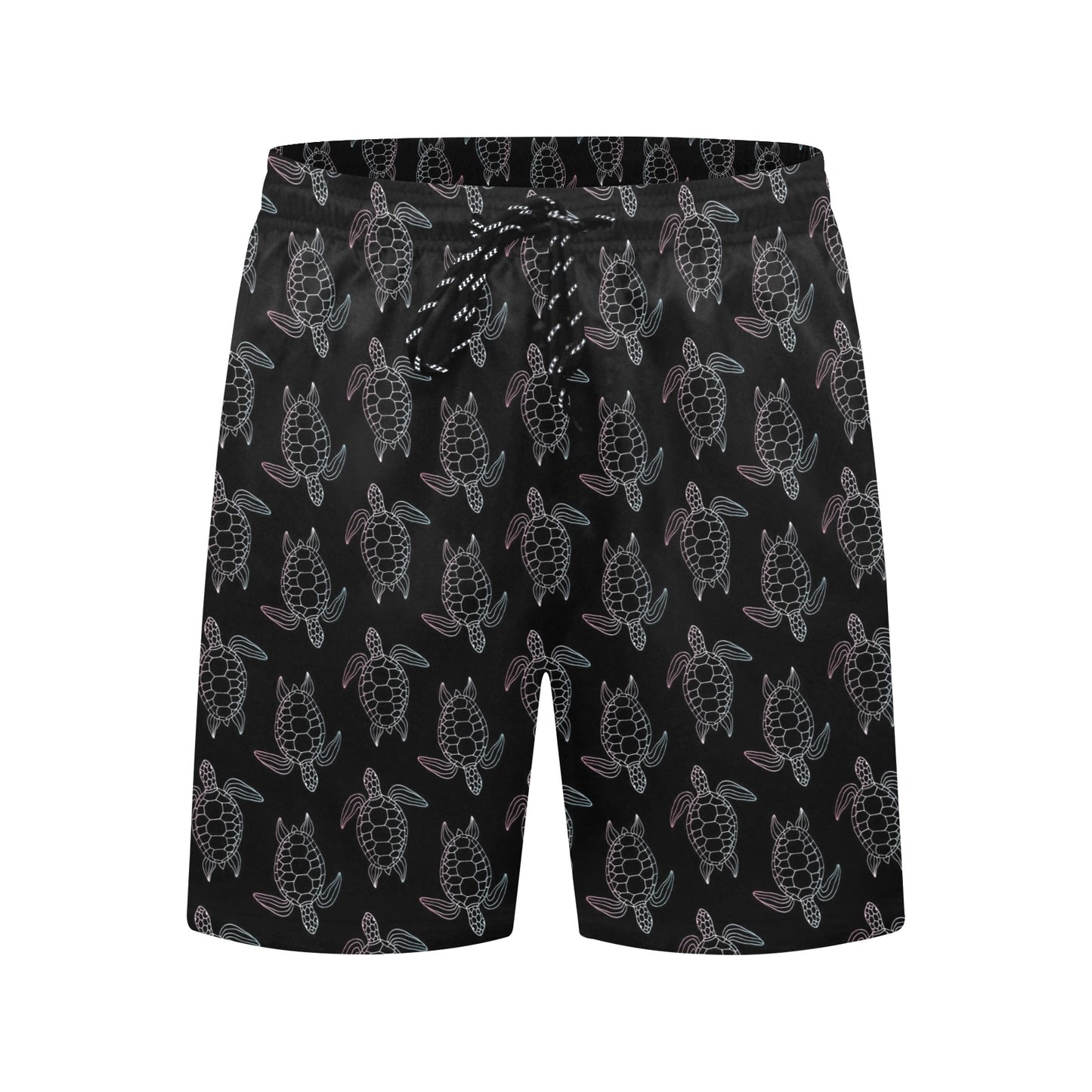 Sea Turtle Print Design LKS3012 Men's Swim Trunks Beach Shorts