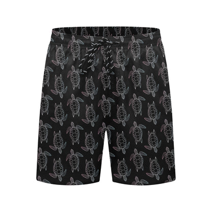 Sea Turtle Print Design LKS3012 Men's Swim Trunks Beach Shorts