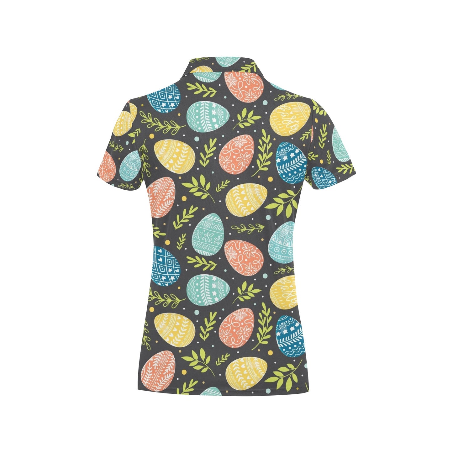 Easter Eggs Pattern Print Design RB01 Women's Polo Shirt