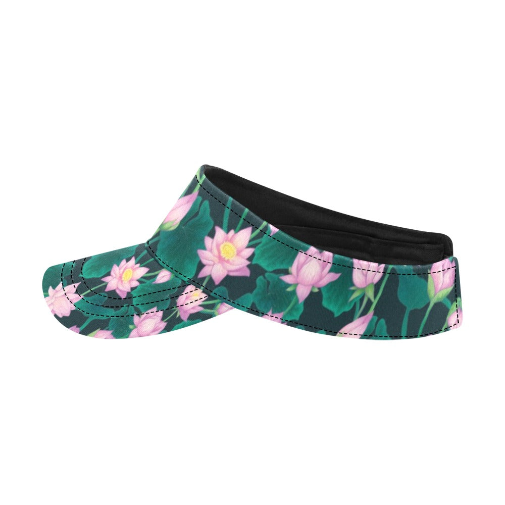 Water Lily Print Design LKS302 Unisex Sun Visor