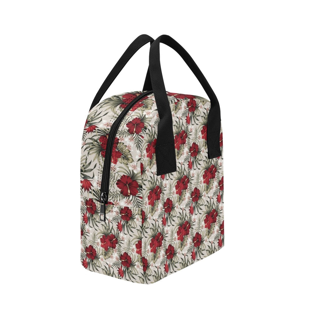 Hibiscus Print Design LKS3011 Insulated Lunch Bag