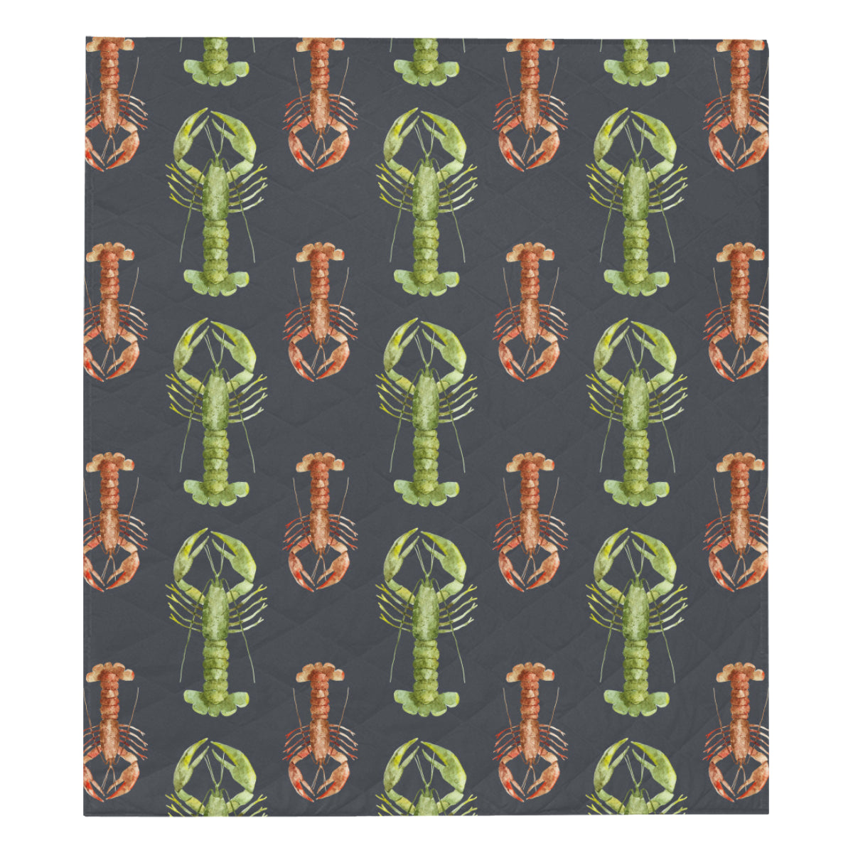 Lobster Pattern Print Design 01 Premium Quilt
