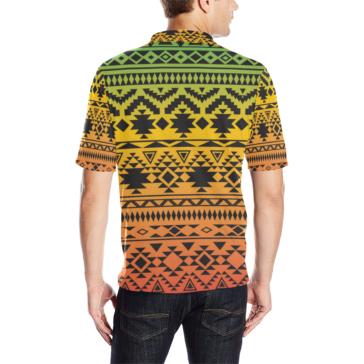 Rastafarian Pattern Print Design A04 Men Polo Shirt