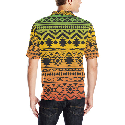 Rastafarian Pattern Print Design A04 Men Polo Shirt