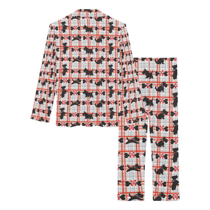 Scottish Terriers Print Design LKS3014 Women's Long Pajama Set