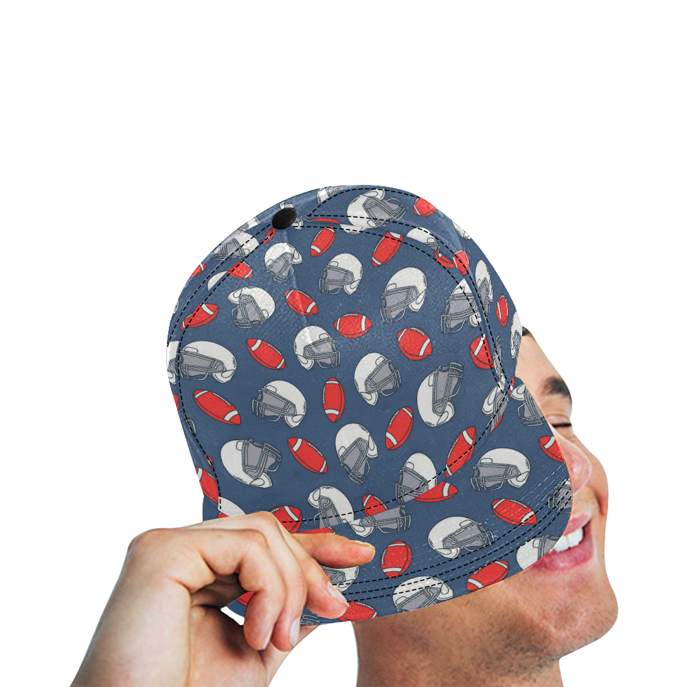 American Football Helmet Design Pattern Snapback Cap