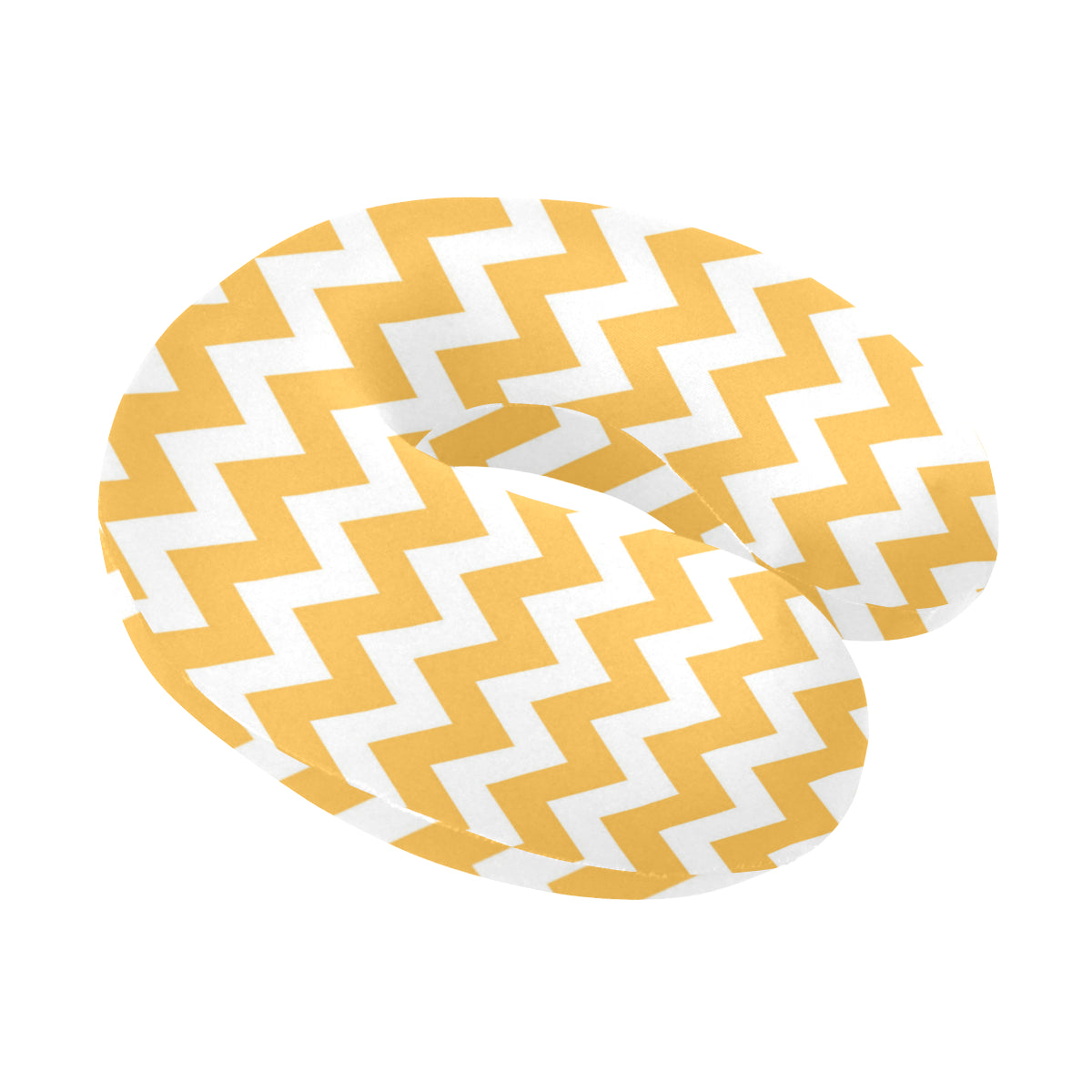 Chevron Orange Pattern Print Design 01 U-Shaped Travel Neck Pillow