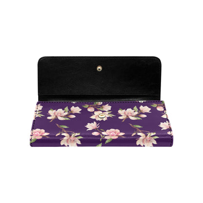 Magnolia Pattern Print Design MAG02 Women's Trifold Wallet