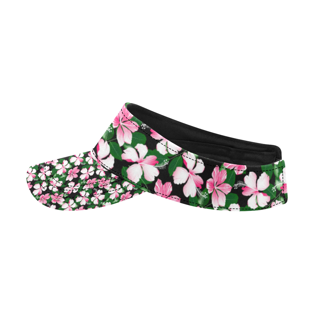Hibiscus Pink Flower Hawaiian Print Unisex Sun Visor
