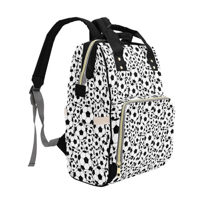 Soccer Ball Print Design LKS301 Diaper Bag Backpack