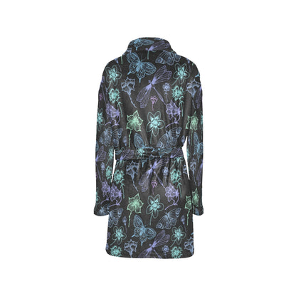 Butterfly Dragonfly Women's Fleece Robe