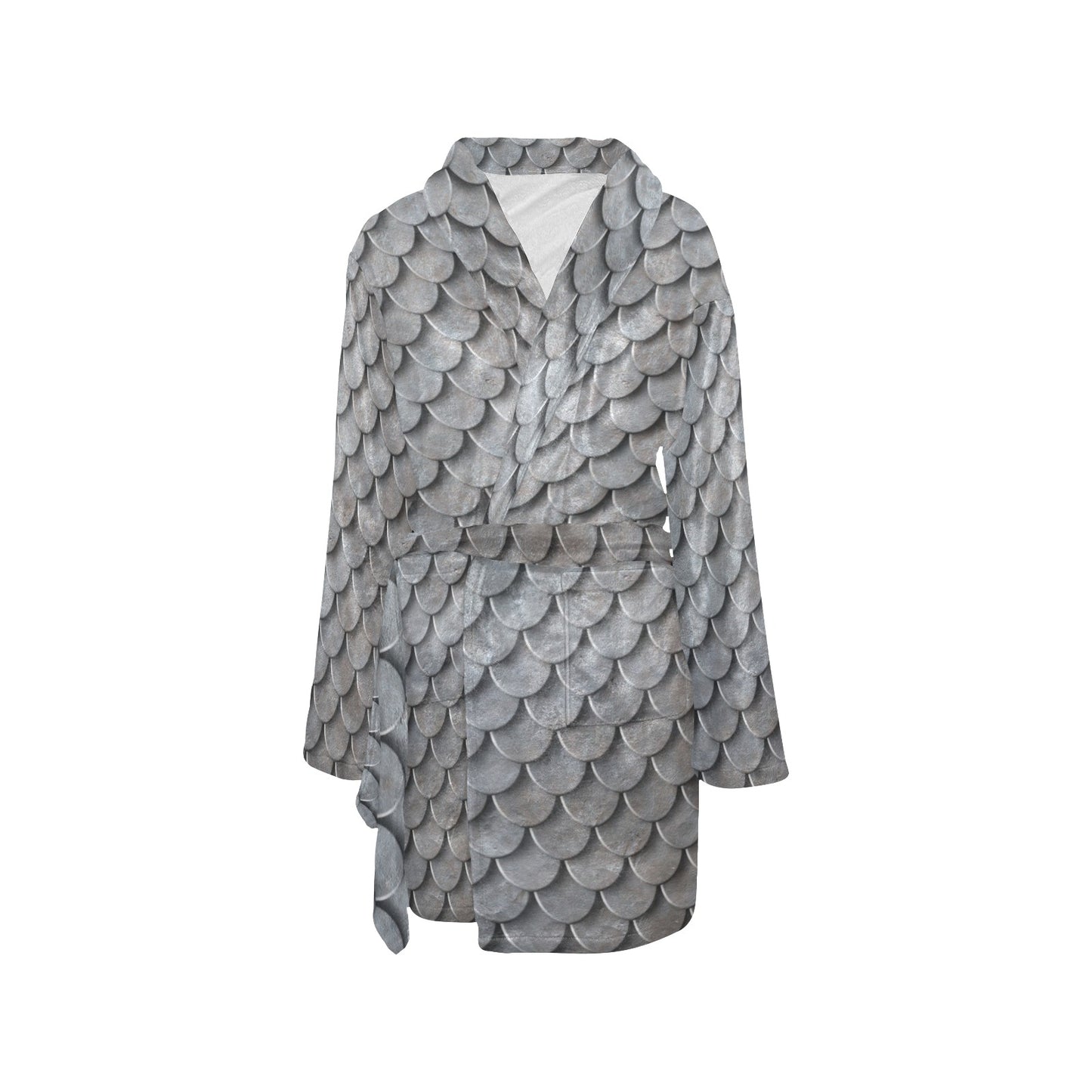 Armor Scales Pattern Print Design 03 Women's Fleece Robe