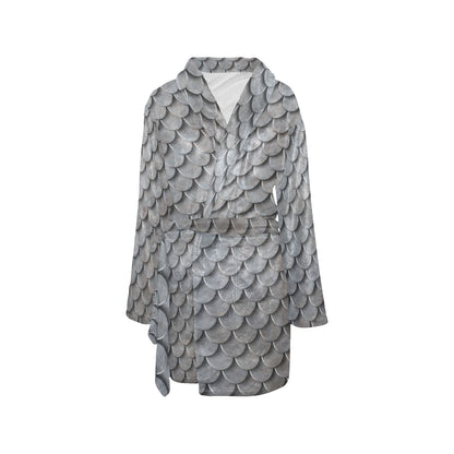 Armor Scales Pattern Print Design 03 Women's Fleece Robe