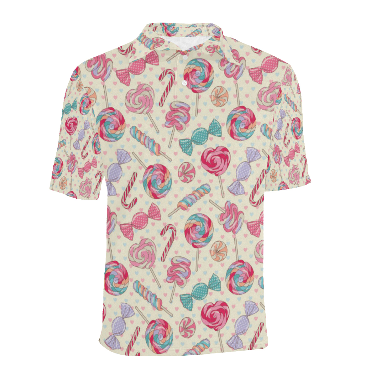 Candy Pattern Print Design CA04 Men Polo Shirt