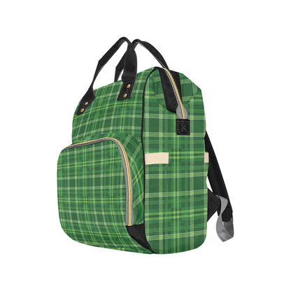 Irish Plaid Pattern Print Design 02 Diaper Bag Backpack