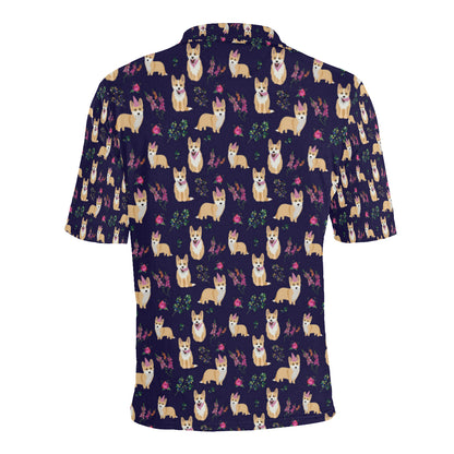 Pembroke Welsh Corgis Pattern Print Design A06 Men Polo Shirt