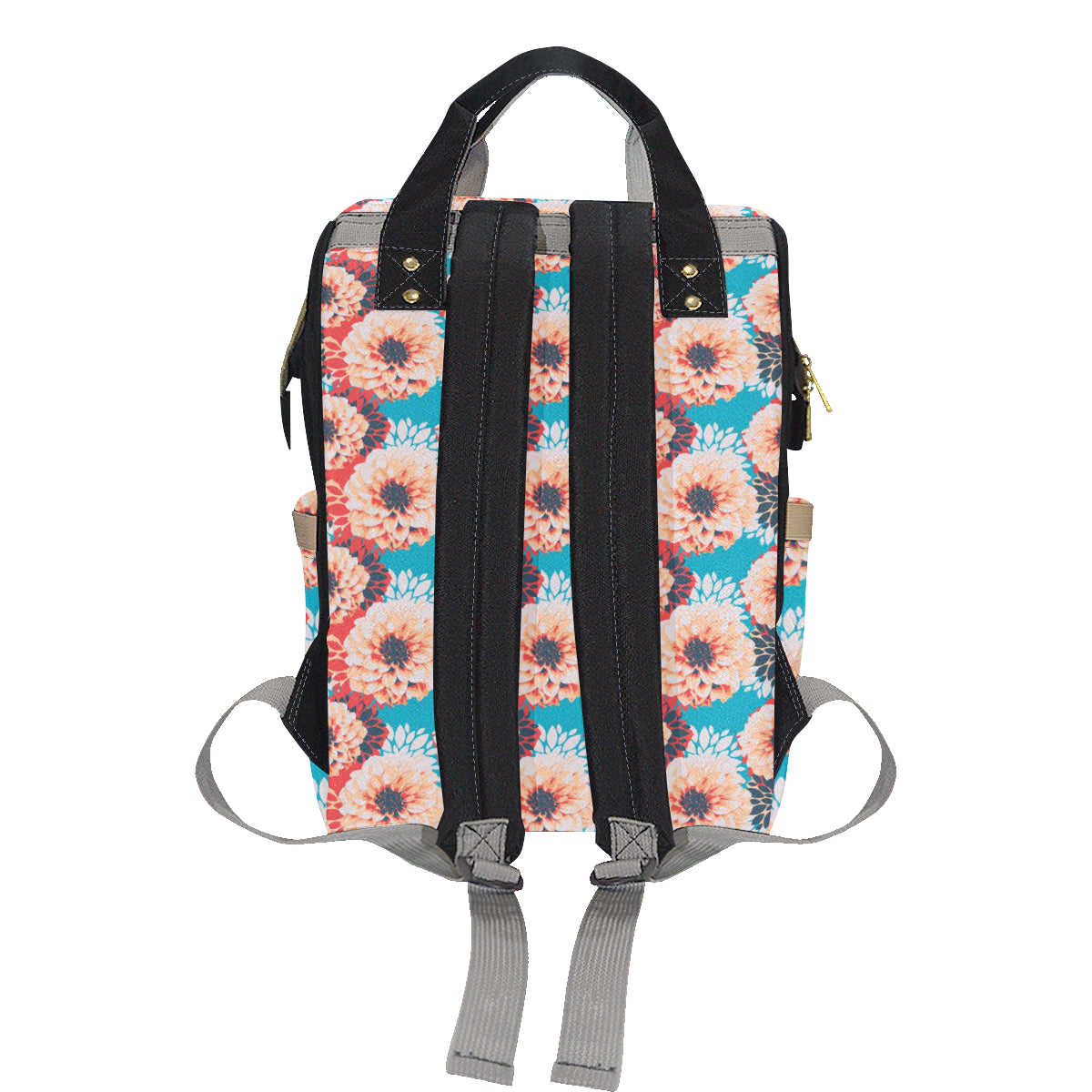 Dahlia Pattern Print Design DH05 Diaper Bag Backpack