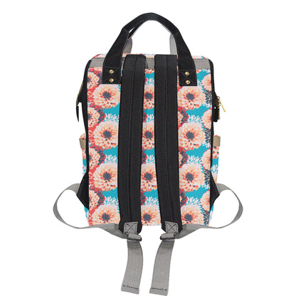 Dahlia Pattern Print Design DH05 Diaper Bag Backpack