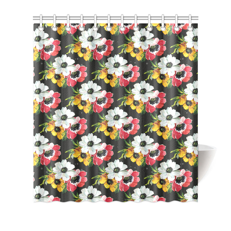 Anemone Pattern Print Design AM07 Shower Curtain