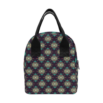 Navajo Geometric Style Print Pattern Insulated Lunch Bag