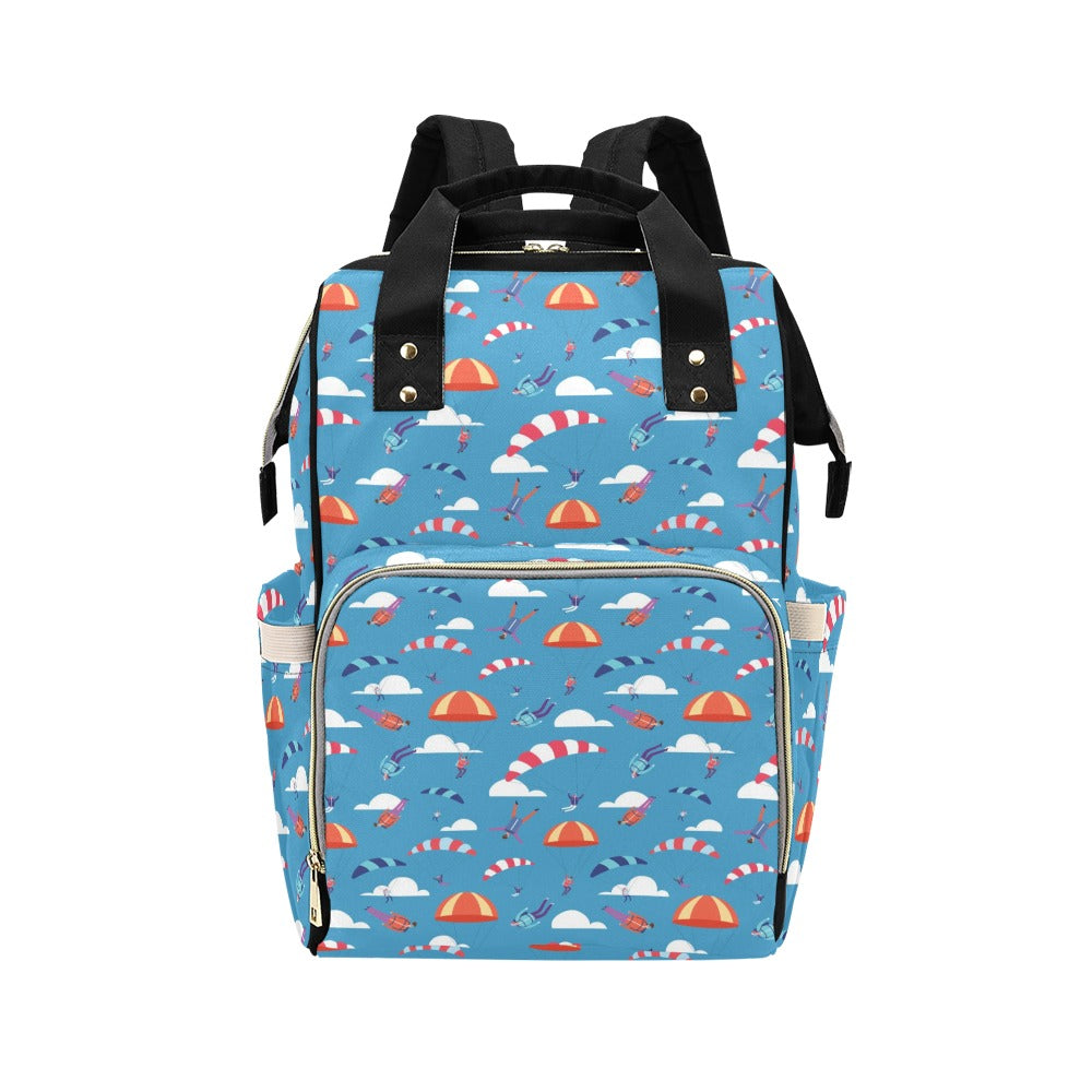 Skydiver Print Design LKS306 Diaper Bag Backpack