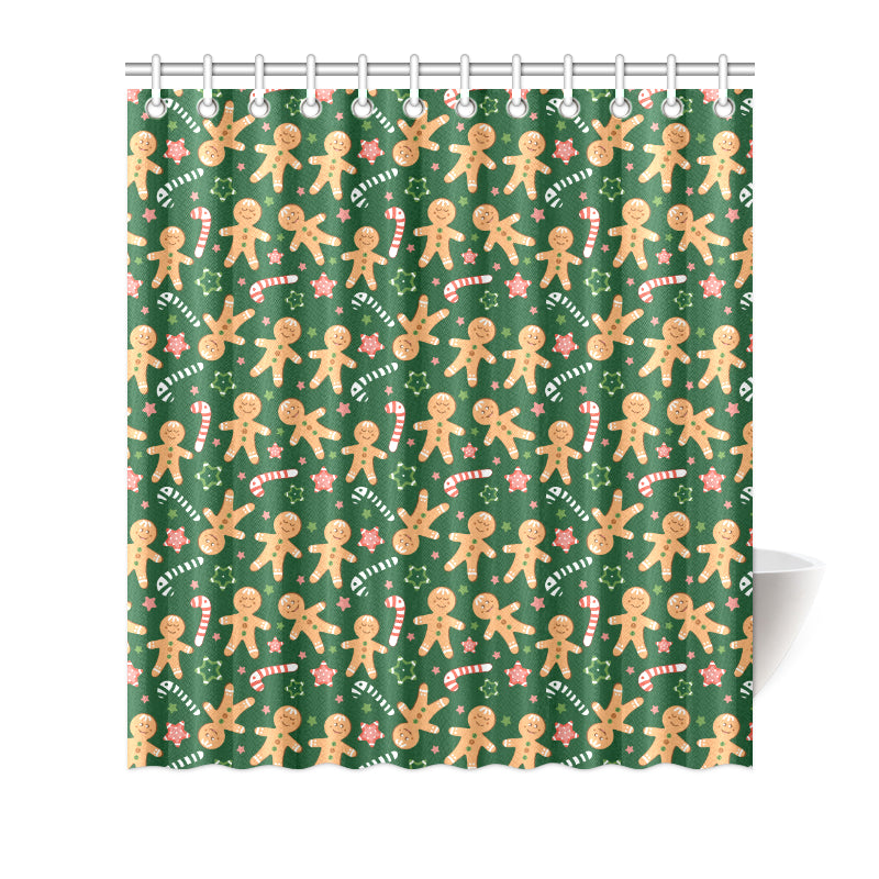 Gingerbread Pattern Print Design 04 Shower Curtain